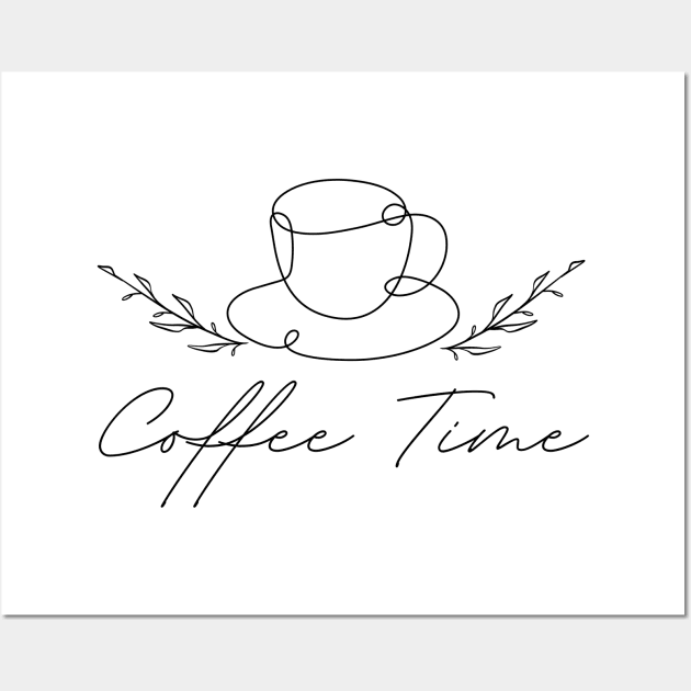 Coffee Time Line Art Wall Art by Paul Andrew